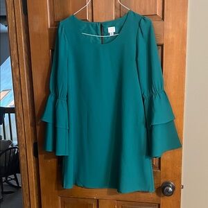 A New Day, Teal Long Sleeve Dress, XS